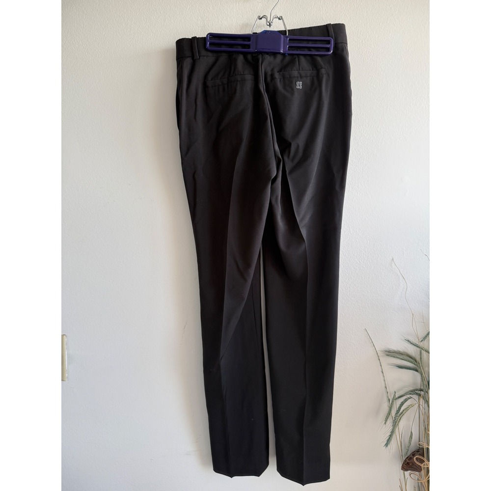 Givenchy Black 100%‎ Wool Straight Leg Trousers Pants 4G Logo Size 40